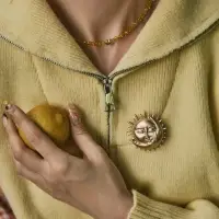 Чокер из бисера &laquo;Хрусталь&raquo;, сердце, жёлтый в золоте, 37 см + 5 см доп, цепочка