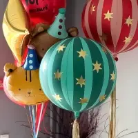 Воздушный шар фольгированный 25" сфера "Новгодний шар" цвет зеленый