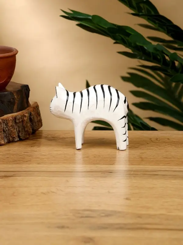 Набор сувенирный "Кошки" дерево H 7.5; 7; 5.5 см, цв. белый