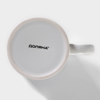 Кружка - хамелеон керамическая Доляна &laquo;Сердце&raquo;, 350 мл, цвет белый