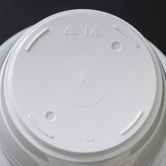 Горшок для цветов с поддоном &laquo;Виола&raquo;, 1 л, пластиклвый, цвет белый