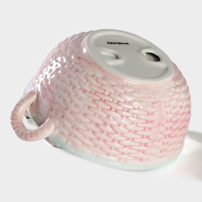 Конфетница &laquo;Зайка&raquo;, 800 мл, 19,5&times;16,5&times;12,5 см, цвет розовый