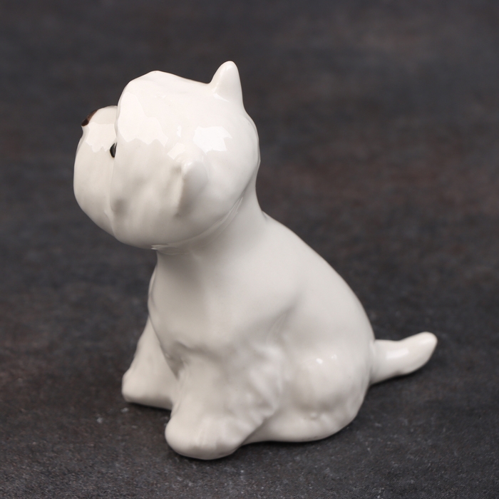 Статуэтка фарфоровая "Вест хайленд уайт терьер, сидит", 7 см