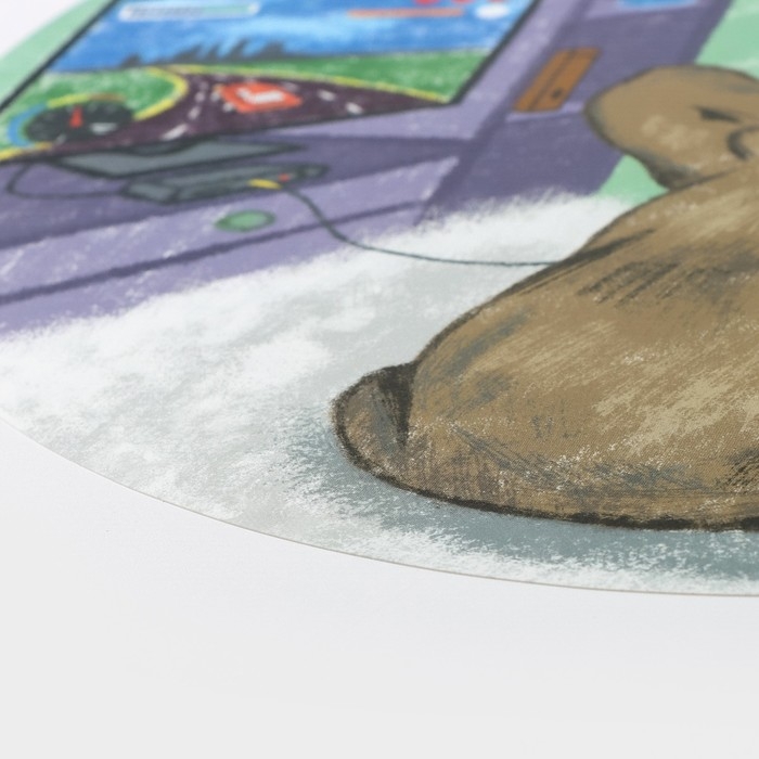 Набор салфеток сервировочных кухонных Доляна &laquo;Капибары геймеры&raquo;, 2 шт, настольное покрытие, d=36 см