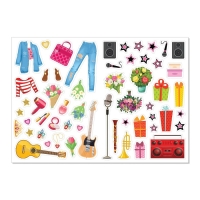 Наклейки &laquo;Наряди куколку. Суперзвезда&raquo;, 12 стр.