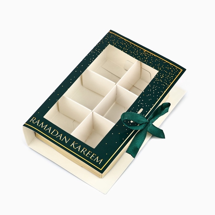 Коробка под 6 конфет с ячейками  &laquo;Счастливого праздника!&raquo; 14,8 х 9,5 х 3,5 см