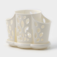 Подставка для столовых приборов &laquo;Камелия&raquo;, 3 отделения, цвет МИКС