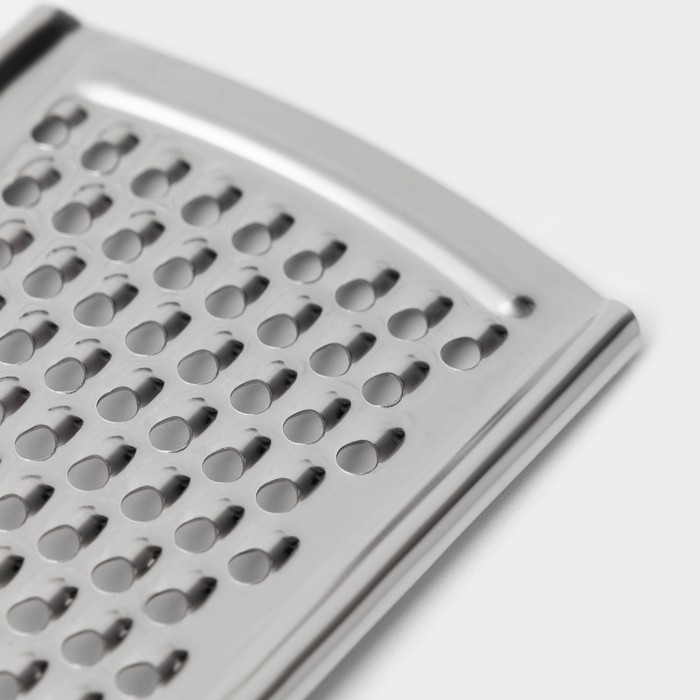 Тёрка для сыра мелкая Доляна Fargo, 23,5&times;5&times;2 см, с ручкой, цвет серебристый