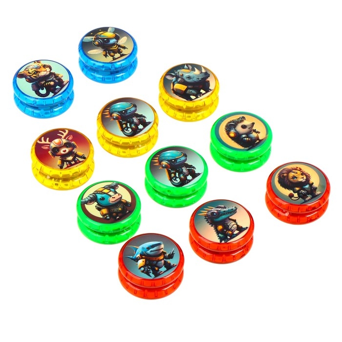 Йо-йо &laquo;Звери&raquo; световой, виды МИКС