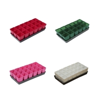 Набор для рассады: стаканы по 200 мл (18 шт.), поддон 36,5 &times; 17 см, цвет МИКС, Greengo