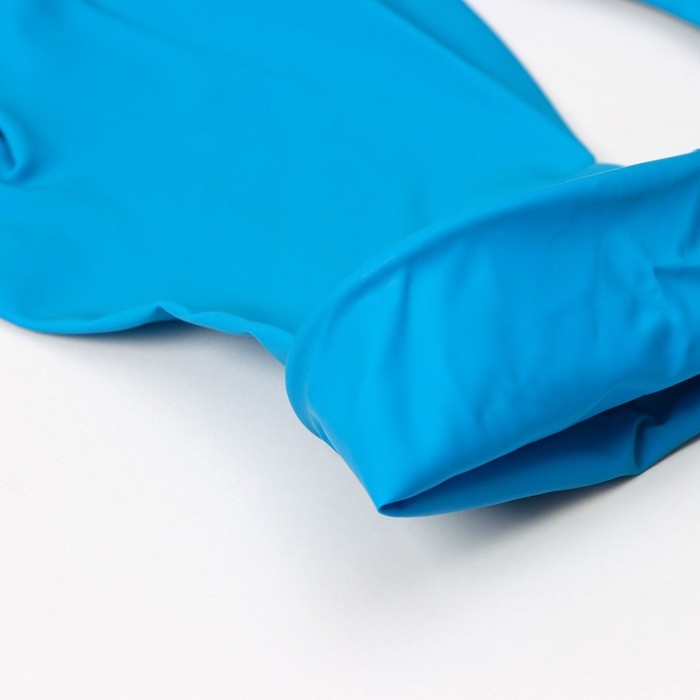 Перчатки латексные неопудренные High Risk, смотровые, нестерильные, текстурированные, размер S, 29 гр, 50 шт/уп (25 пар), цвет голубой