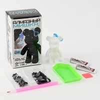 Алмазный брелок &laquo;Мишка&raquo;, цвет чёрный, своими руками