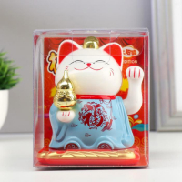 Маятник настольный антистресс &laquo;Кот баюн с иероглифами карьера, решимость, долголетие&raquo;, пластик, 9.5&times;9.5&times;8.3 см