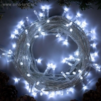 Гирлянда &laquo;Нить&raquo; 10 м, IP20, прозрачная нить, 100 LED, свечение белое, 8 режимов, 220 В