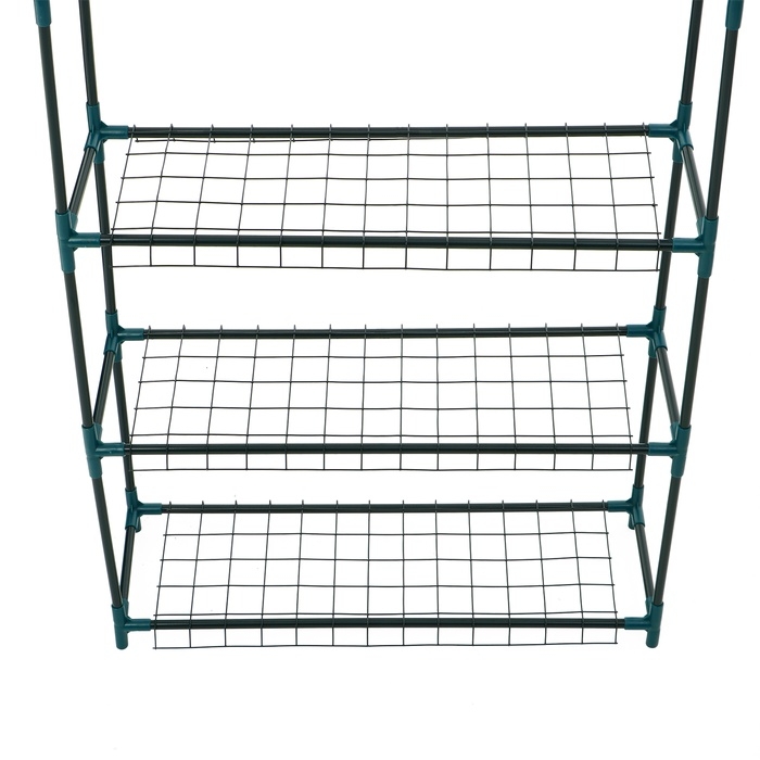 Стеллаж для рассады, 3 полки, 110 &times; 22 &times; 65 см, металлический каркас d = 12 мм, без чехла, Greengo