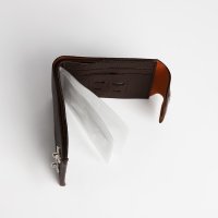 Портмоне мужское на магнитах, отдел для купюр, карт, монет, цвет коричневый