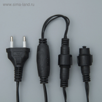 Гирлянда &laquo;Нить&raquo; 10 м, IP44, УМС, тёмная нить, 72 SMD-LED, свечение белое, 220 В