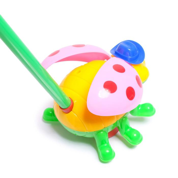 Каталка &laquo;Жучок&raquo;, на палочке, цвета МИКС