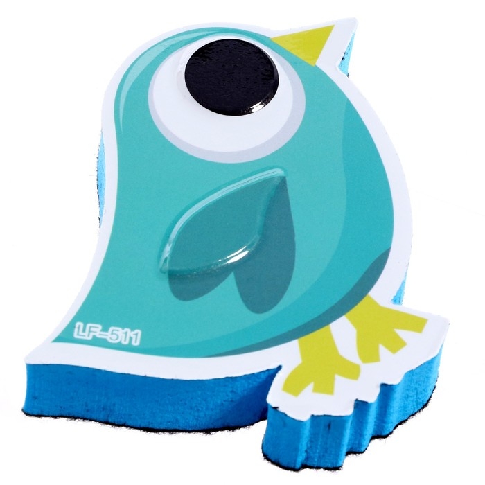 Губка магнитная для маркерной доски &laquo;Птичка&raquo;, 2х10х9 см