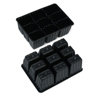 Мини-парник для рассады, 40 &times; 16 &times; 13 см, 2 вставки, 18 ячеек, Greengo