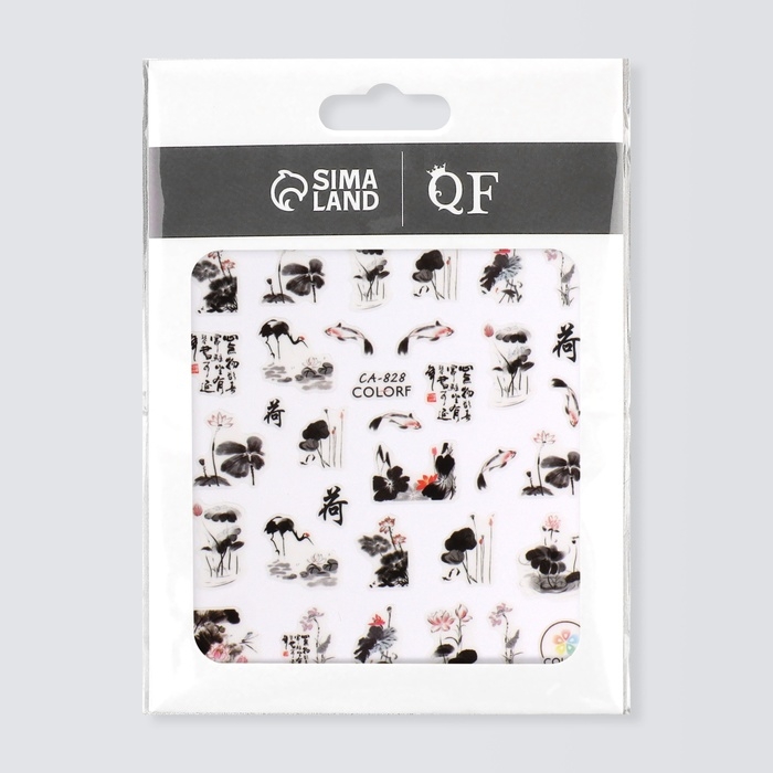 Наклейки для ногтей &laquo;Япония&raquo;, цвет черный/красный