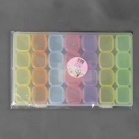 Органайзер для рукоделия, 7 органайзеров по 4 отделения, 17,5 &times; 10,5 &times; 2,5 см, цвет МИКС