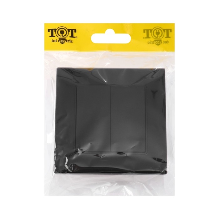 Выключатель проходной TOT Matte Glass, 10 А, 2 кл., скрытый, стекло, черный