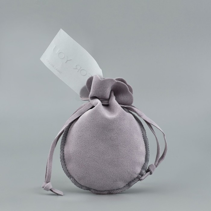 Мешок замшевый  &laquo;Для тебя&raquo;, серый, тиснение, 9 &times; 12 см