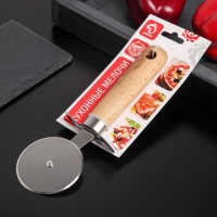 Нож для пиццы и теста Доляна &laquo;Древо&raquo;, 20,5 см, цвет бежевый