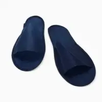 Тапочки одноразовые, "Эконом ПВХ", антискользящие, подошва 3 мм, синие