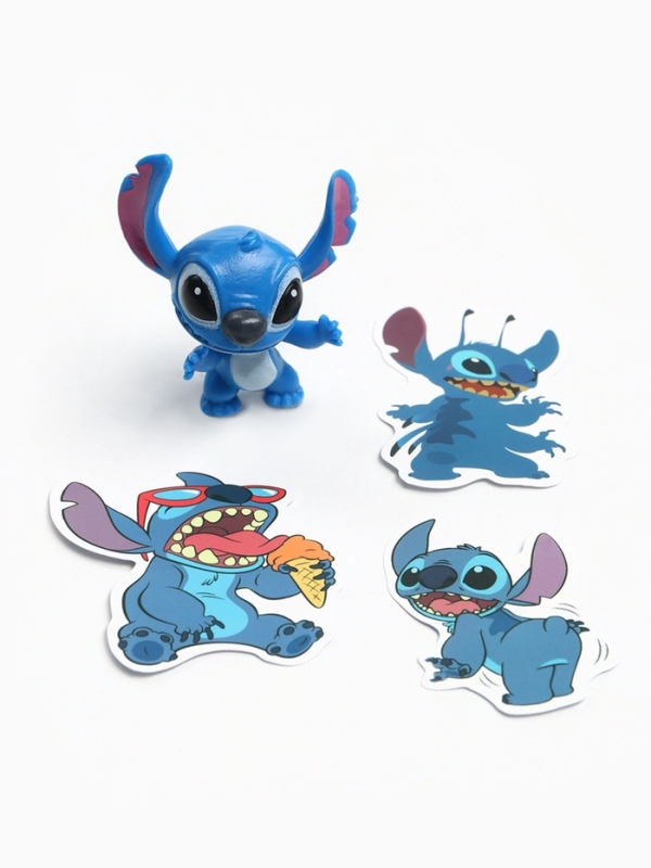 Фигурка-сюрприз &laquo;Космический друг Стич&raquo;, коллекционная, 3 стикера в комплекте