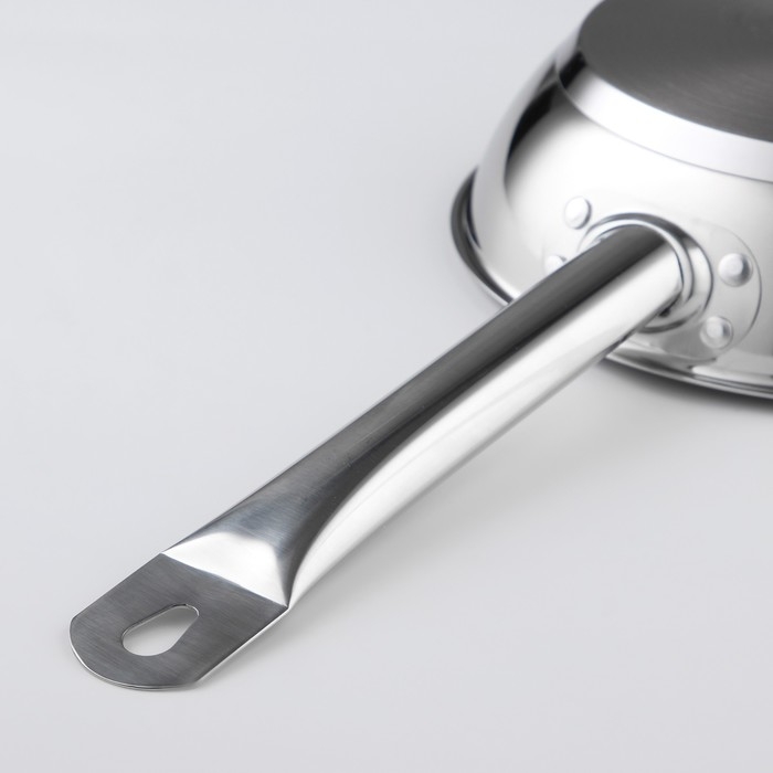 Сковорода &laquo;Общепит&raquo;, d=20 см, толщина корпуса 0,6 мм, дно 3,5 мм, с теплораспределительным слоем, индукция