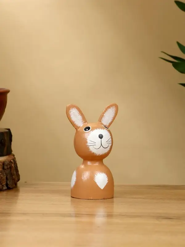 Набор сувенирный &laquo;Зайки&raquo;, h=15 см, h=13 см, h=10.5 см, дерево, коричневый