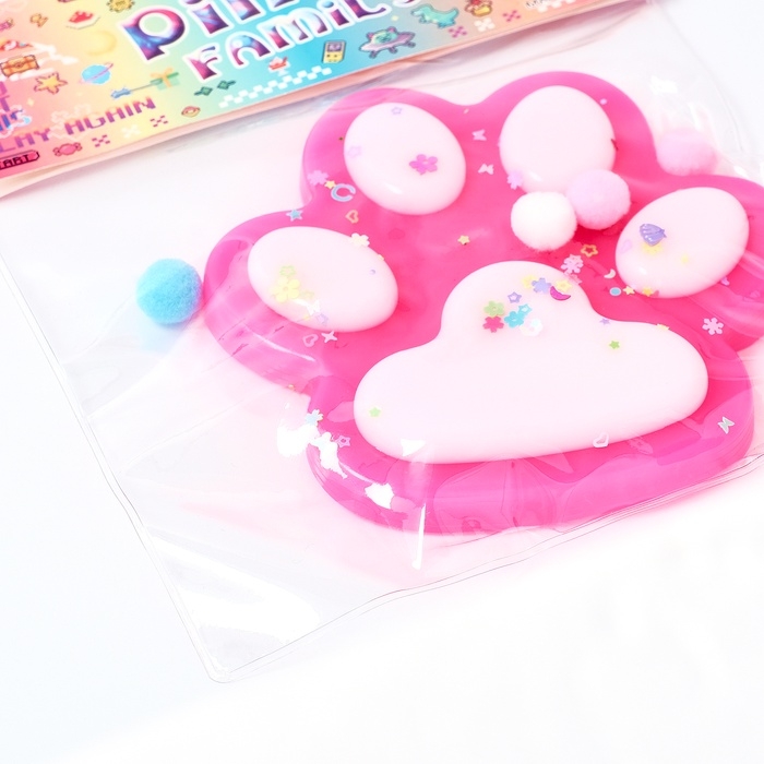 Сквиш антистресс - игрушка &laquo;Кошачья лапка&raquo;, с блёстками, МИКС