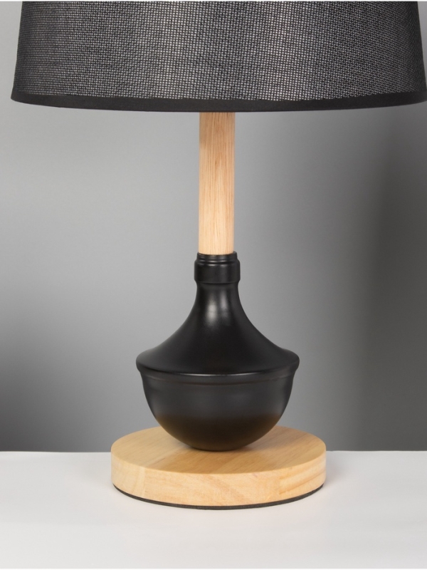 Лампа настольная BayerLux ЭКО "Тамара" 1х40Вт Е27 коричневый/черный 26х26х44см