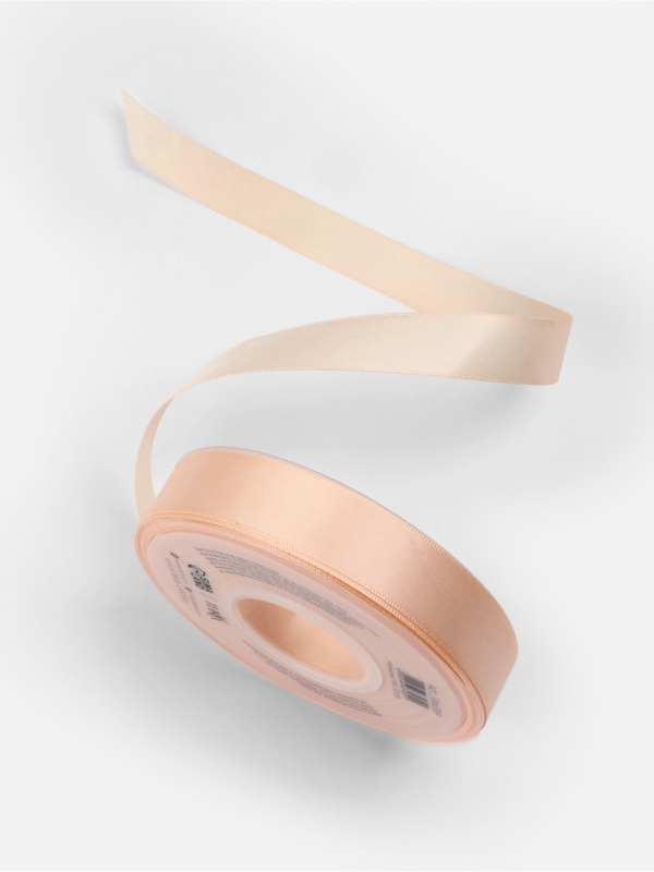 Лента атласная двухсторонняя №112 20мм*25&plusmn;1м айвори TR