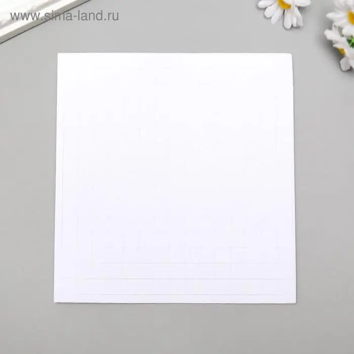 Клейкая лента двухсторонняя "Квадратики" 1х1 см 15х15 см