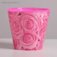 Кашпо для цветов &laquo;Розы&raquo;, 0,8 л, 11 х 12 см