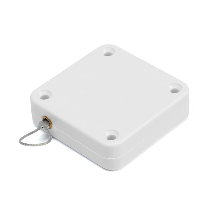 Доводчик дверной ТУНДРА, до 20 кг, цвет белый, натяжение 800 гр, длина троса 100 см