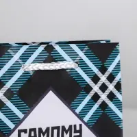 Пакет подарочный ламинированный, упаковка, &laquo;Самому лучшему мужчине&raquo;, S 12 х 15 х 5.5 см