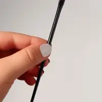 Кисть для макияжа бровей и глаз, плоская, 14&plusmn;1 см, чёрная