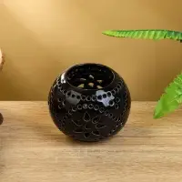 Аромалампа &laquo;Шар&raquo;, 9&times;9&times;8 см, керамика, тёмно-коричневая