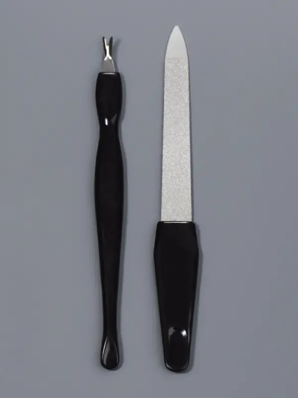 Набор маникюрный, 2 предмета: триммер, металлическая пилка