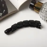 Банан для волос &laquo;Классика&raquo;, пряжки, 10 см, чёрный