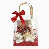 Подарочный пакет с наполнителем,лентой и гирляндой, 20 &times; 8 &times; 25 см