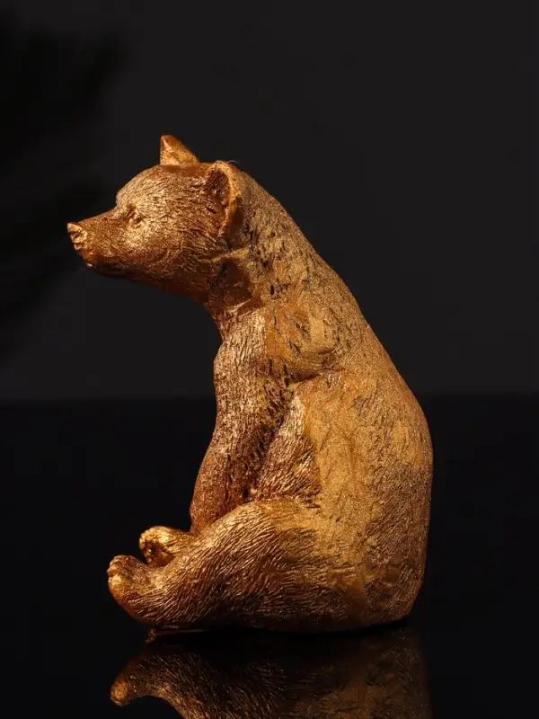 Фигура "Медведь сидит", 9х6 см, бронза