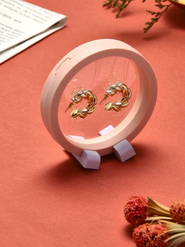 Подставка для украшений &laquo;Круг&raquo;, 11,5*11,5*4,5 см, цвет розовый