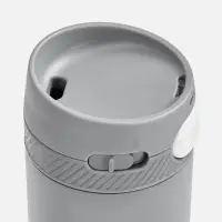 Термостакан X1 с цветной кнопкой, серый с белым