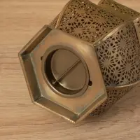 Подсвечник фонарь "Алладин" железо 10х10х16 см