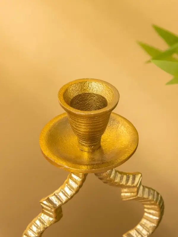 Подсвечник "Слияние" алюминий 12х8х23 см